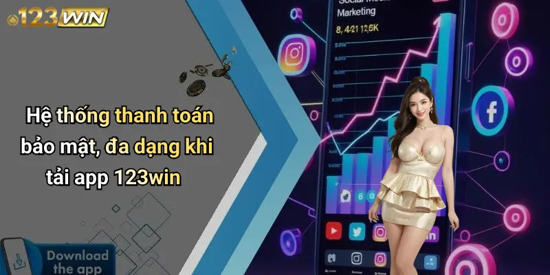 Hệ thống thanh toán bảo mật, đa dạng khi tải app 123win